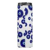 Griechisches blaues GlasBlicks-Amulett Thermosbecher (Rückseite)