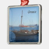 Griechisches Boot Silbernes Ornament (Links)