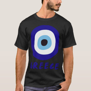Griechisches Böse-Augen-Männer-Schwarz T-Shirt
