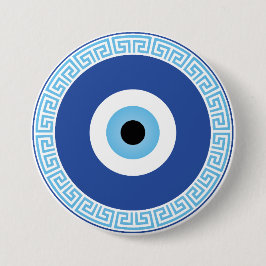 Griechisches böses Auge auf griechischer Ebene Button