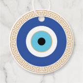 Griechisches böses Auge auf griechischer Ebene Geschenkanhänger (Vorderseite)