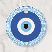 Griechisches böses Auge auf griechischer Ebene Geschenkanhänger (Vorderseite)