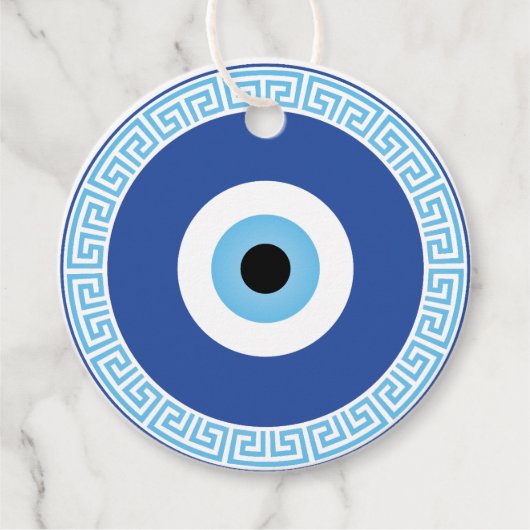 Griechisches böses Auge auf griechischer Ebene Geschenkanhänger (Vorderseite)