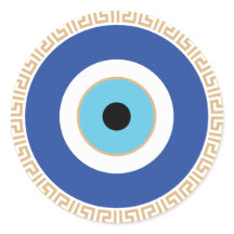 Griechisches böses Auge auf griechischer Ebene