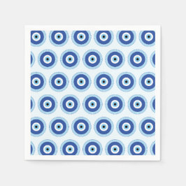 Griechisches böses Auge auf griechischer Ebene Serviette