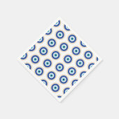 Griechisches böses Auge auf griechischer Ebene Serviette (Ecke)