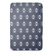 Griechisches böses Auge, blaues weißes Gold Badematte (Vorderseite Vertikal)