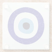 Griechisches böses Auge stört Design Glasuntersetzer (Rückseite)