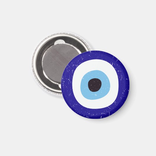 Griechisches böses Auge stört Design Magnet (Vorderseite/Rückseite)