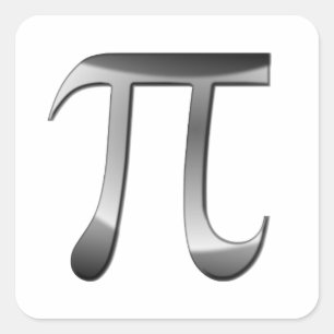 Griechisches Buchstaben-Pi-Symbol Quadratischer Aufkleber