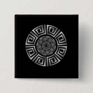 Griechisches Circle Motif Button