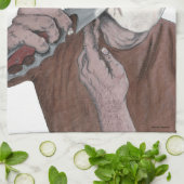 Griechisches Cyclops Knife Shave Fantasy Kittuch Geschirrtuch (Gefaltet)