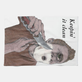 Griechisches Cyclops Knife Shave Fantasy Kittuch Geschirrtuch