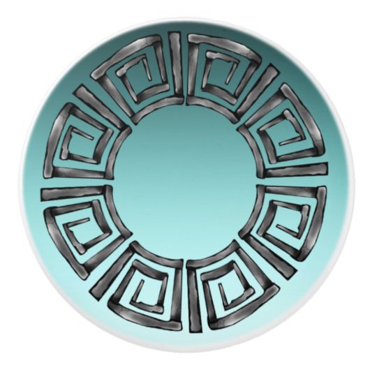 Griechisches Design Keramikknauf (Vorderseite)