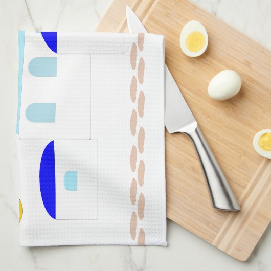 Griechisches Design, nur Text hinzufügen Geschirrtuch (Viertel Falte)