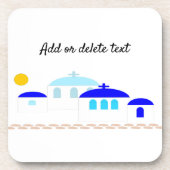 Griechisches Design, nur Text hinzufügen Getränkeuntersetzer (Vorderseite)