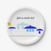 Griechisches Design, nur Text hinzufügen Pappteller (Vorderseite)