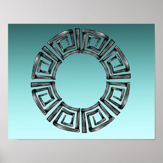 Griechisches Design Poster (Vorne)