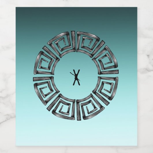 Griechisches Design Weinetikett (Einzelnes Label)