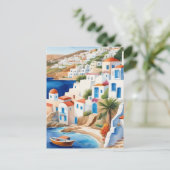 Griechisches Dorf am Meer, Griechenland Reisen Sou Postkarte (Stehend Vorderseite)