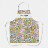 Griechisches Essen, Restaurant Koch, Yaya Custom T Schürze (Vorderseite)