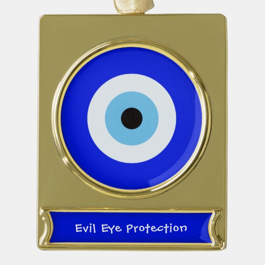 Griechisches Evil Banner-Ornament Gold (Vorderseite)