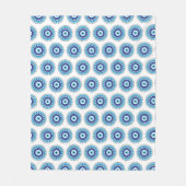 Griechisches Evil Eye Blau Fleecedecke (Vorderseite)