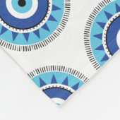 Griechisches Evil Eye Blau Fleecedecke (Ecke)