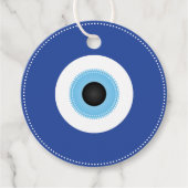 Griechisches Evil Eye Blau Geschenkanhänger (Vorderseite)