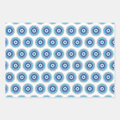 Griechisches Evil Eye Blau Geschenkpapier Set (Vorderseite)
