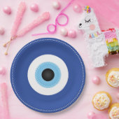 Griechisches Evil Eye Blau Pappteller (Party)