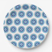 Griechisches Evil Eye Blau Pappteller (Vorderseite)
