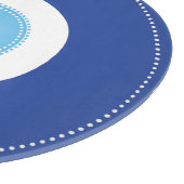Griechisches Evil Eye Blau Schneidebrett (Ecke)