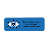 Griechisches Evil Eye Blau Schwarz-weiß (Vorne)