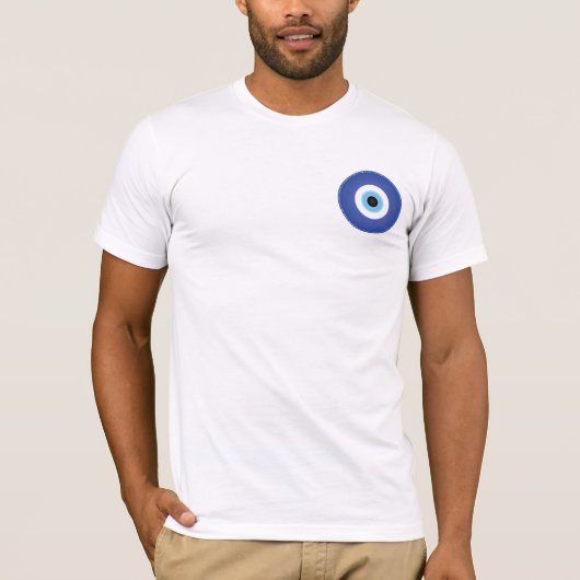 Griechisches Evil Eye Blau T-Shirt (Vorderseite)