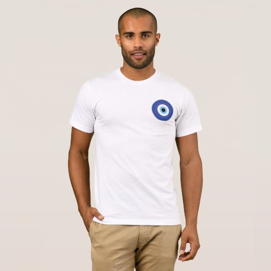 Griechisches Evil Eye Blau T-Shirt (Vorne ganz)
