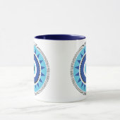 Griechisches Evil Eye Blau Tasse (Zentrum)