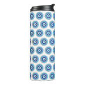 Griechisches Evil Eye Blau Thermosbecher (Nach links gedreht)