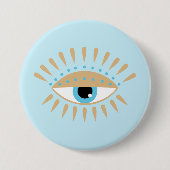 Griechisches Evil Eye Blue Button (Vorderseite)