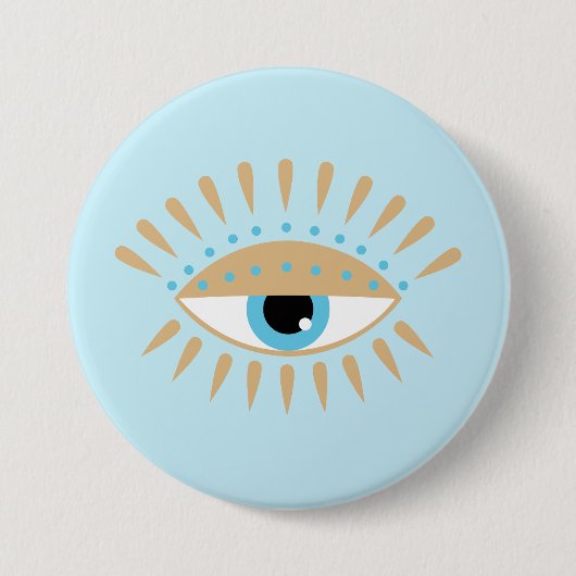 Griechisches Evil Eye Blue Button (Vorderseite)