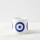 Griechisches Evil Eye Blue Mati Symbol Espressotasse (Vorderseite)