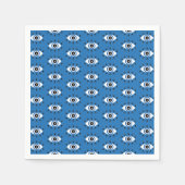 Griechisches Evil Eye Muster Blau Schwarz-weiß Serviette (Vorderseite)