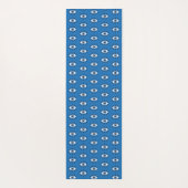 Griechisches Evil Eye Muster Blau Schwarz-weiß Yogamatte (Rückseite)