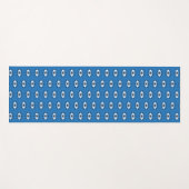 Griechisches Evil Eye Muster Blau Schwarz-weiß Yogamatte (Vorderseite (Horizontal))