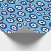 Griechisches Evil Eye Muster Geschenkpapier (Ecke)
