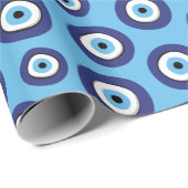 Griechisches Evil Eye Muster Geschenkpapier (Rolleneckpunkt)