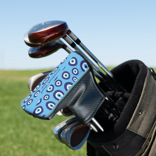 Griechisches Evil Eye Muster Golf Headcover (In Situ)