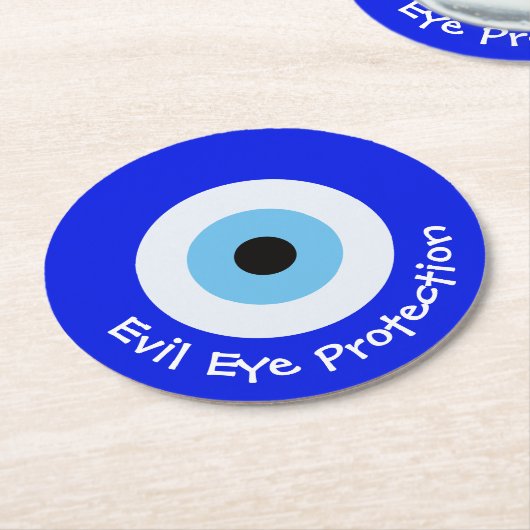 Griechisches Evil Runder Pappuntersetzer (Angewinkelt)