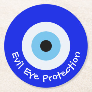 Griechisches Evil Runder Pappuntersetzer