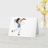 Griechisches Evzone tanzt unter Flagge Karte (Gelbe Blume)